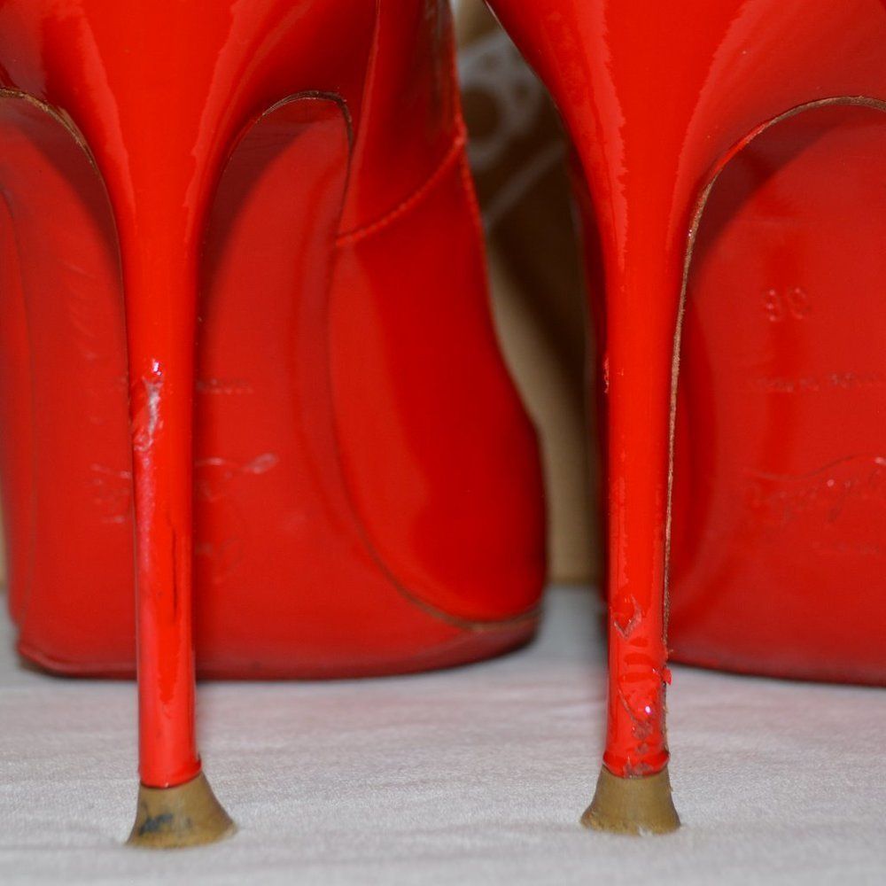 𝅺CHRISTIAN Louboutin Red Fifille 100 Patent Calf - Picture 9 of 16